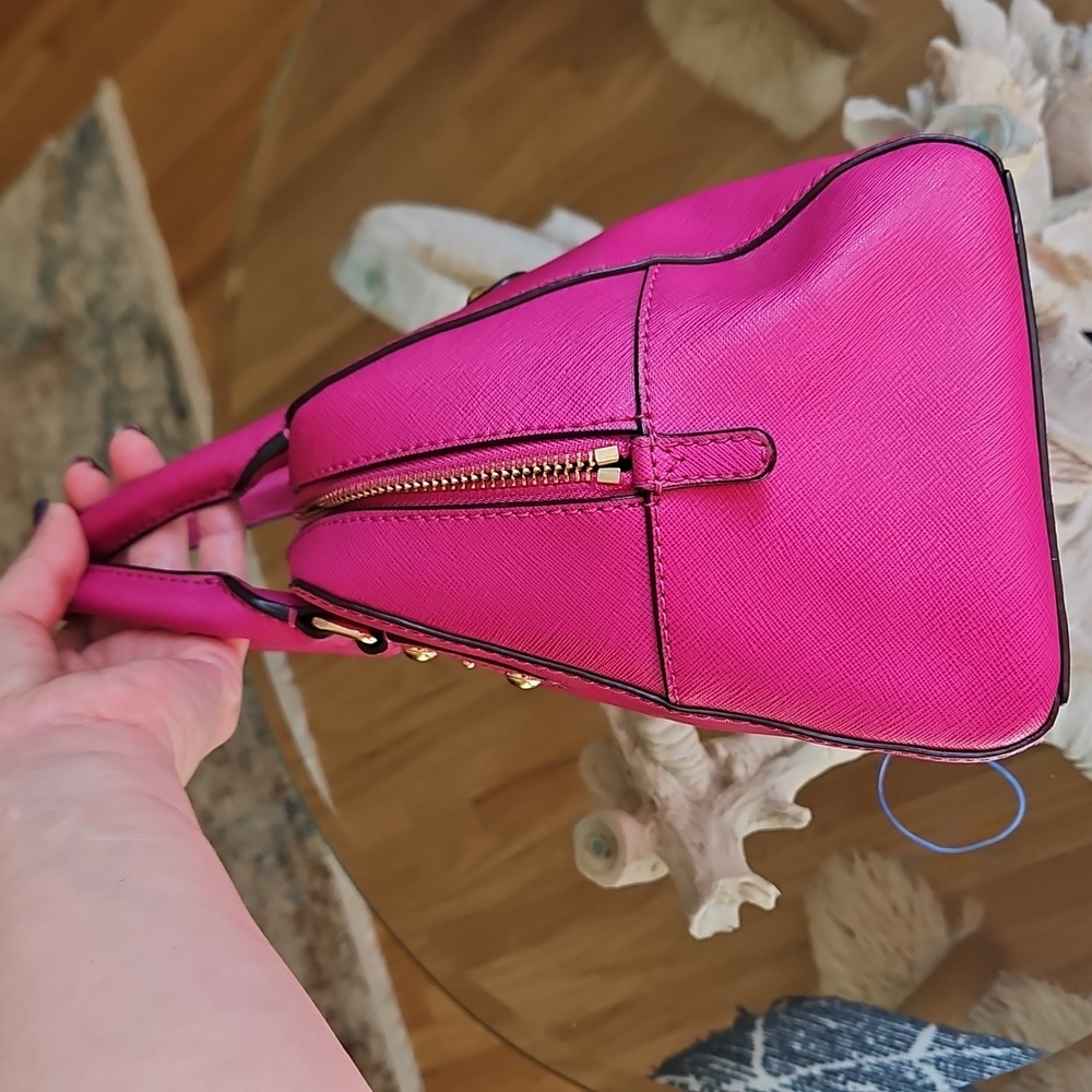 Michael Kors Fuchsia Leather Mini Cindy Satchel - Picture 10 of 13